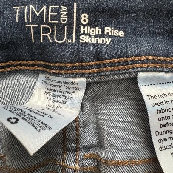 Women's High-Waisted Blue Jeans - Picture 2 of 2